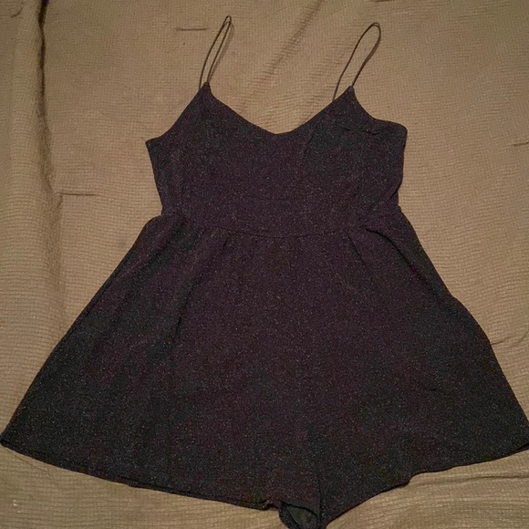 H&M sparkle black romper size large - Picture 1 of 1